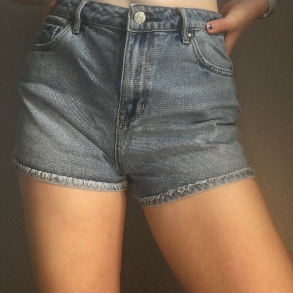 PacSun high rise denim shorts